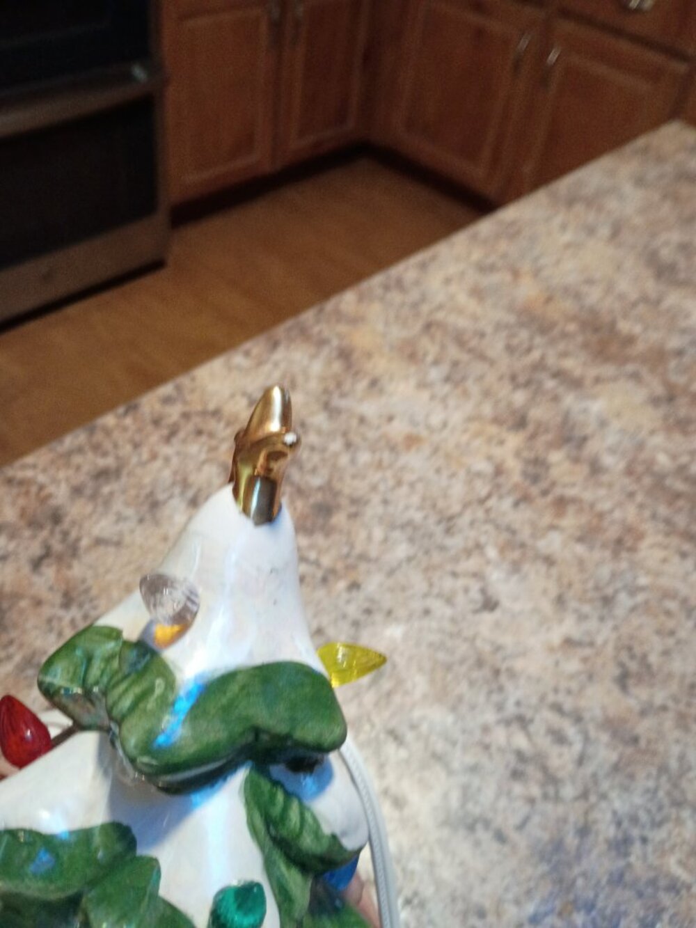 RESERVED   Christmas Tree Lamp — Multicolor Lights & Gold Star — Studio Mold - Picture 7 of 11